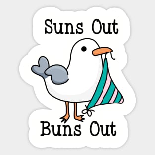 Suns Out Buns Out Sticker